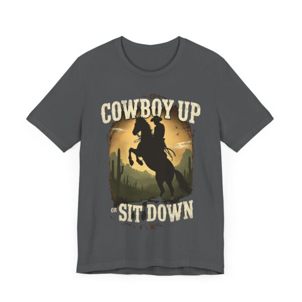 Cowboy Up or Sit Down – Rearing Horse Silhouette - - T-Shirt — Western - Image 55