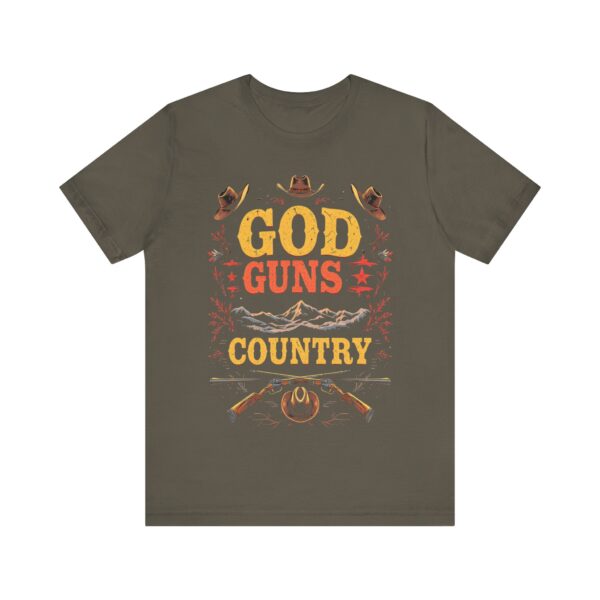 God Guns Country T-Shirt – Bold Cowboy Spirit Design for Patriotic Pride - Image 17