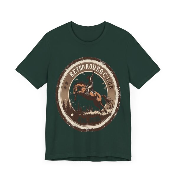 Retro Rodeo Club Bucking Bronco T-Shirt – Vintage Western Stamp Design - Image 43