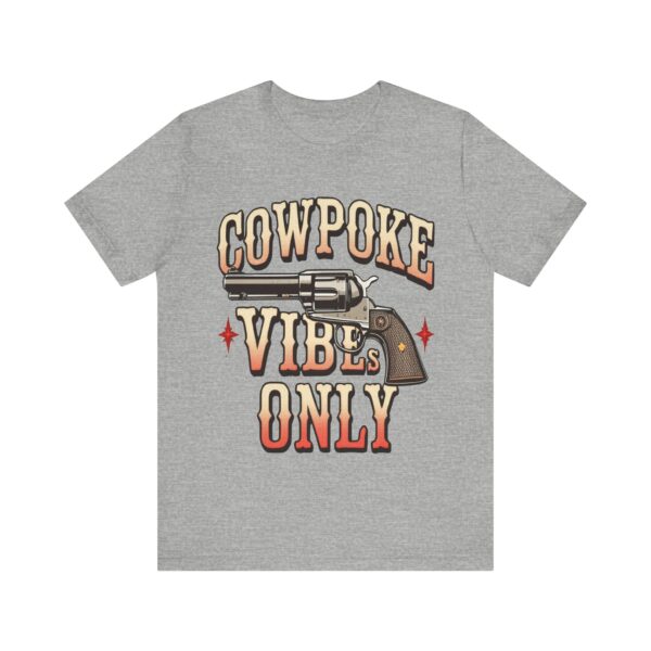 Cowpoke Vibes Only Retro T-Shirt with Revolver Artwork | Vintage Western Graphic Tee — Old-Fashioned Western - Image 13