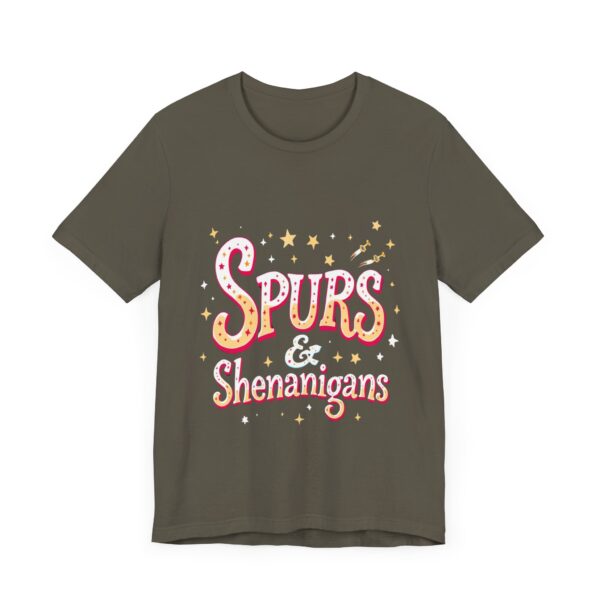 Western Ranch Spurs & Shenanigans Playful Typography | Cowgirl Graphic T-Shirt | Country Style - Image 27