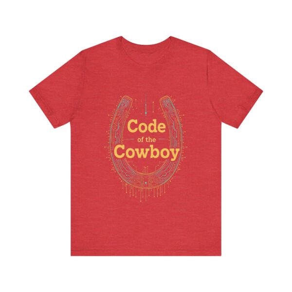 Code of the Cowboy T-Shirt - Circuit-Style Horseshoe Graphic Tee for Tech-Savvy Cowpoke Lovers — Tech-Savvy Cowboy - Image 21