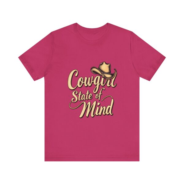 Rustic Charm Cowgirl State of Mind T-Shirt – Western Cursive Design with Lasso & Hat - Image 61