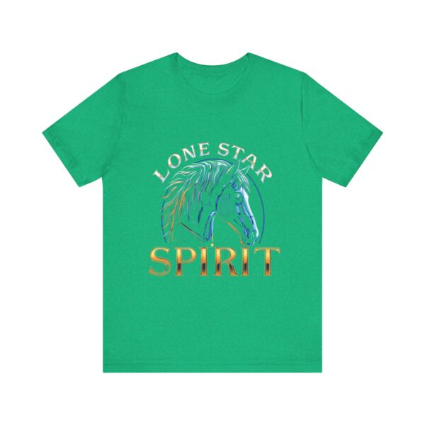 Metallic Lone Star Spirit T-Shirt with Cyber Style Horse Graphic - Texas Pride Apparel — Rodeo Style - Image 9