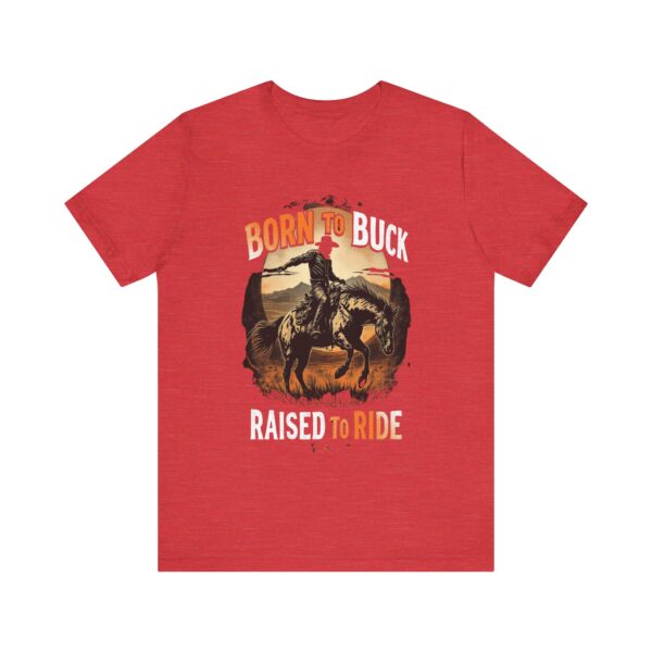 Vintage Bronco Rider T-Shirt - 'Born to Buck, Raised to Ride' Retro Graphic Tee for Horse Lovers and Rodeo Fans — Wester - Image 21