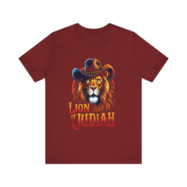 Ferocious Lion of Judah T-Shirt – Cowboy Gear Design for Faith and Strength - Image 5