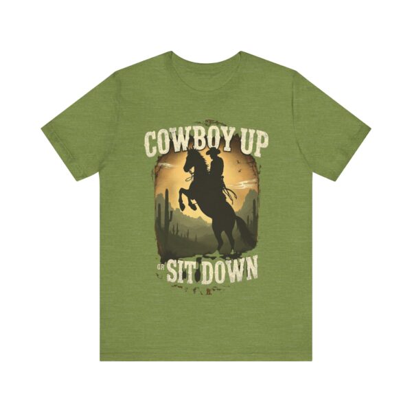 Cowboy Up or Sit Down – Rearing Horse Silhouette - - T-Shirt — Western - Image 21