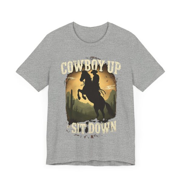 Cowboy Up or Sit Down – Rearing Horse Silhouette - - T-Shirt — Western - Image 51