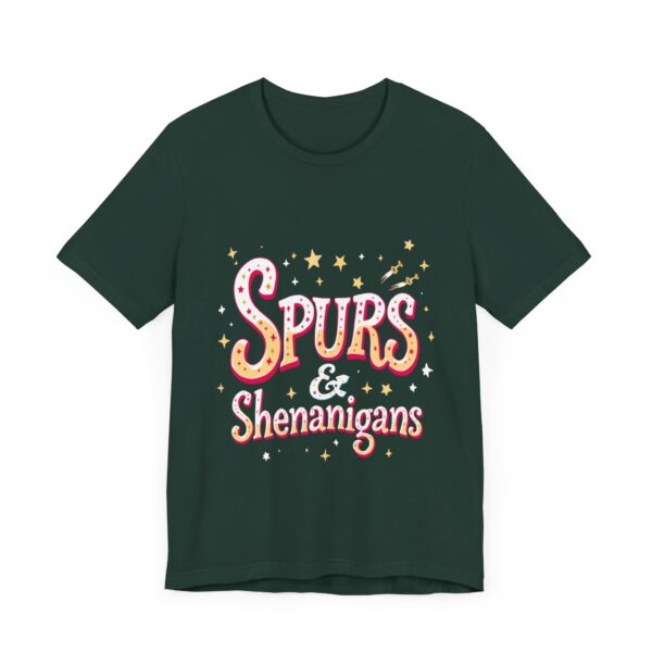 Western Ranch Spurs & Shenanigans Playful Typography | Cowgirl Graphic T-Shirt | Country Style - Image 39