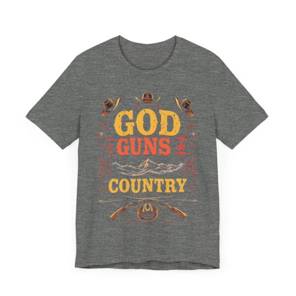 God Guns Country T-Shirt – Bold Cowboy Spirit Design for Patriotic Pride - Image 7