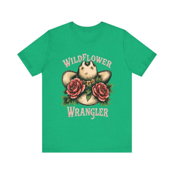 Wildflower Wrangler T-Shirt - Western Hat and Blooming Roses Design - Trendy Country Style Tee — Western T-Shirt - Image 9