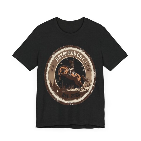 Retro Rodeo Club Bucking Bronco T-Shirt – Vintage Western Stamp Design - Image 15