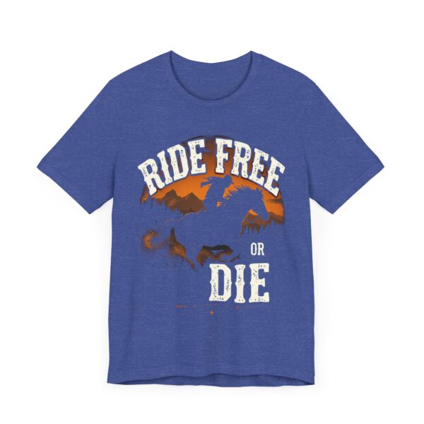 Ride Free or Die T-Shirt - Galloping Horse Silhouette with Rugged Typography - Outdoor Adventure Shirt — Western-Themed - Image 19