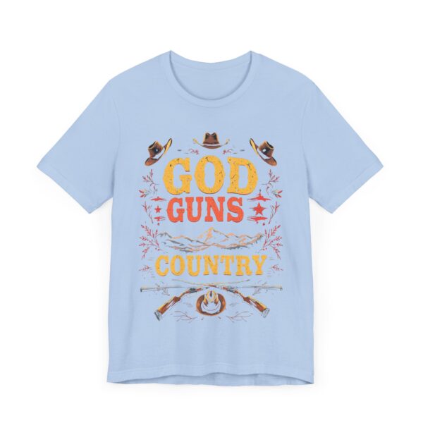 God Guns Country T-Shirt – Bold Cowboy Spirit Design for Patriotic Pride - Image 43