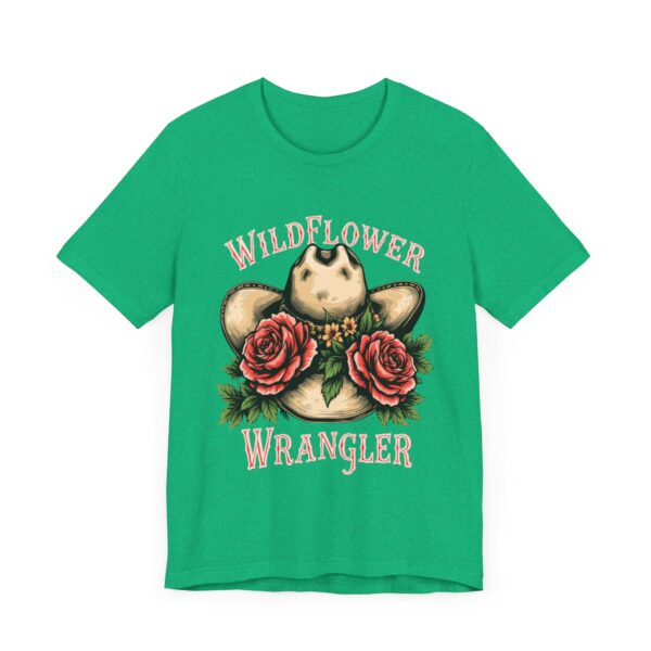 Wildflower Wrangler T-Shirt - Western Hat and Blooming Roses Design - Trendy Country Style Tee — Western T-Shirt - Image 11