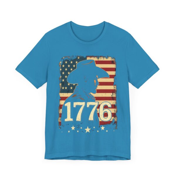 1776 Freedom T-Shirt – Cowboy Patriotic Vintage Graphic Design - Image 39