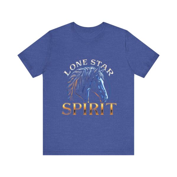 Metallic Lone Star Spirit T-Shirt with Cyber Style Horse Graphic - Texas Pride Apparel — Rodeo Style - Image 17