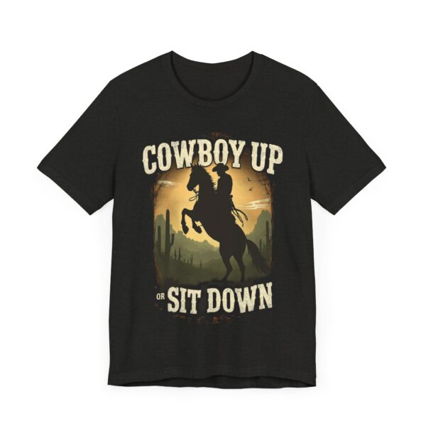 Cowboy Up or Sit Down – Rearing Horse Silhouette - - T-Shirt — Western - Image 19