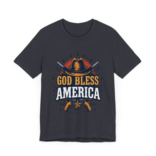 Bold Cowboy Spirit T-Shirt – God Bless America Western Patriotic Design - Image 59