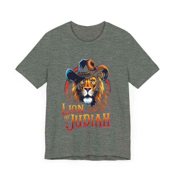 Ferocious Lion of Judah T-Shirt – Cowboy Gear Design for Faith and Strength - Image 11