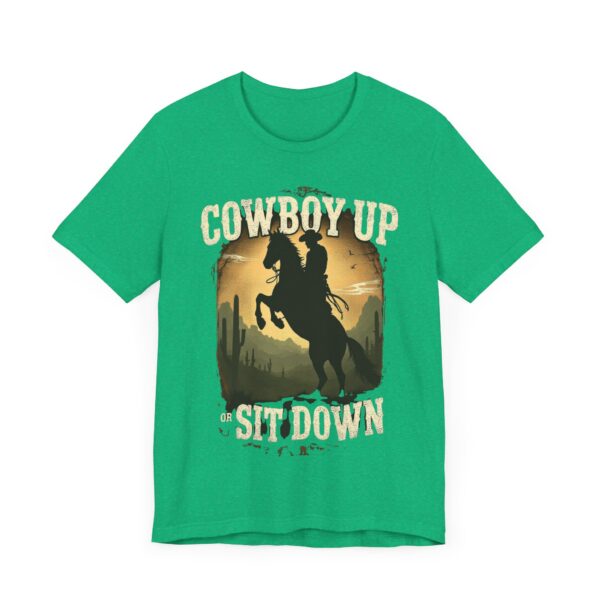 Cowboy Up or Sit Down – Rearing Horse Silhouette - - T-Shirt — Western - Image 35