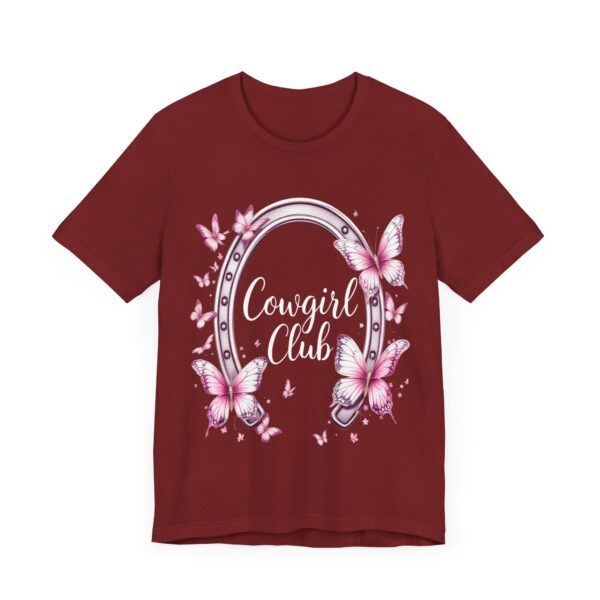 Western Ranch Cowgirl Club: Vintage Butterfly & Horseshoe Charm | Cowgirl Graphic T-Shirt - Image 67