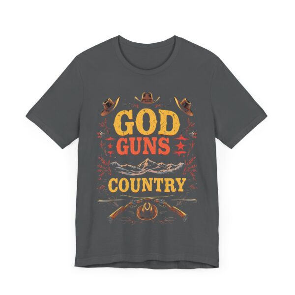 God Guns Country T-Shirt – Bold Cowboy Spirit Design for Patriotic Pride - Image 51