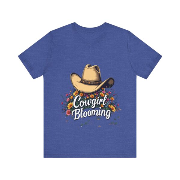 Cowgirl Blooming: Floral Desert Hat Design for Western Apparel - - T-Shirt — Rodeo Fashion - Image 17