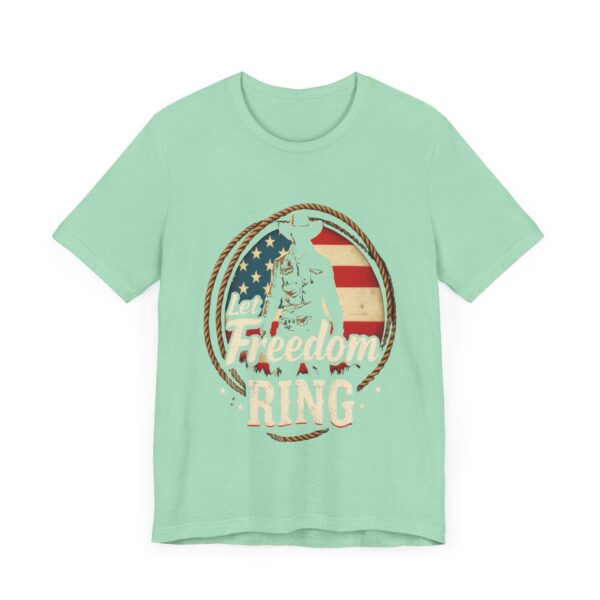 Patriotic Cowboy Vibes T-Shirt – Let Freedom Ring Western Design - Image 27