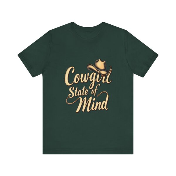 Rustic Charm Cowgirl State of Mind T-Shirt – Western Cursive Design with Lasso & Hat - Image 37