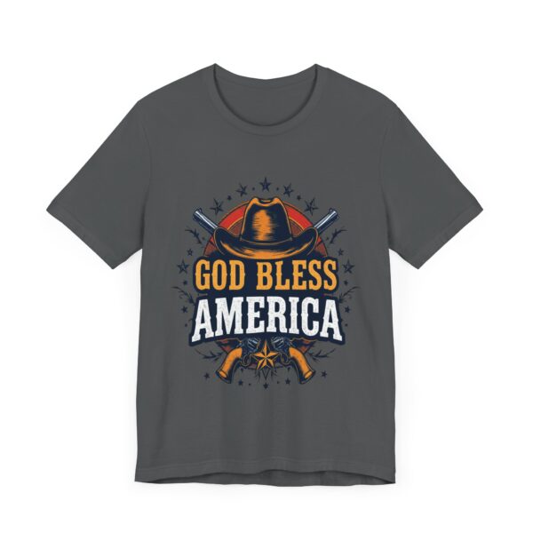 Bold Cowboy Spirit T-Shirt – God Bless America Western Patriotic Design - Image 51