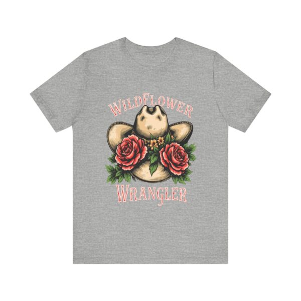 Wildflower Wrangler T-Shirt - Western Hat and Blooming Roses Design - Trendy Country Style Tee — Western T-Shirt - Image 13