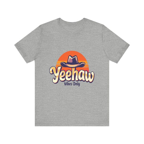 Yeehaw Vibes Only T-Shirt – Retro Cowboy Bliss Graphic with Sunset Stripes - Image 49