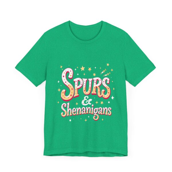 Western Ranch Spurs & Shenanigans Playful Typography | Cowgirl Graphic T-Shirt | Country Style - Image 35