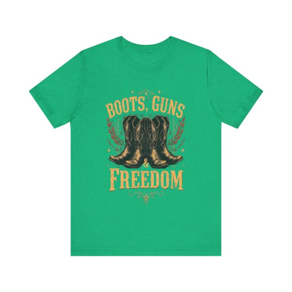 Boots, Guns & Freedom - Cowboy Western T-Shirt Design | Patriotic Country Wear — Western Wear - Image 9