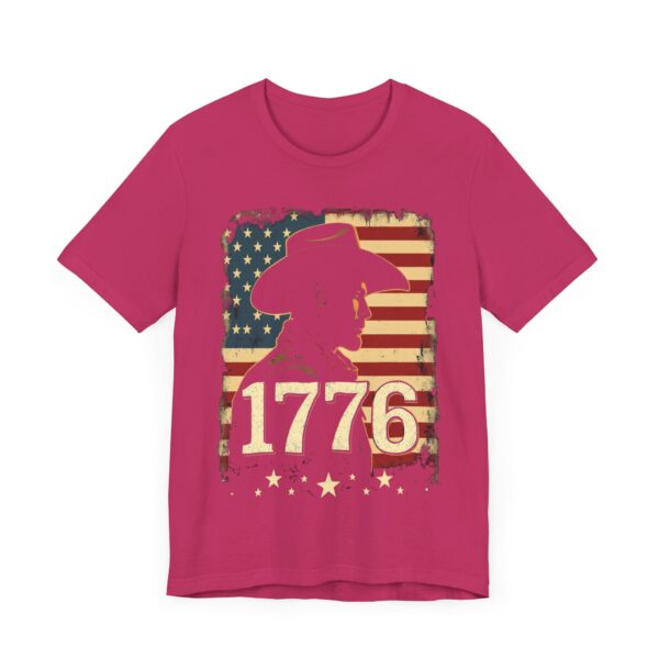 1776 Freedom T-Shirt – Cowboy Patriotic Vintage Graphic Design - Image 63