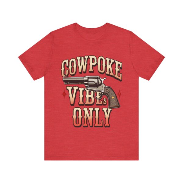 Cowpoke Vibes Only Retro T-Shirt with Revolver Artwork | Vintage Western Graphic Tee — Old-Fashioned Western - Image 21